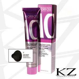 10 Hair Color Cream 100ml Dark Brown 3 - Tinte de Cabello Profesional - MORFOSE