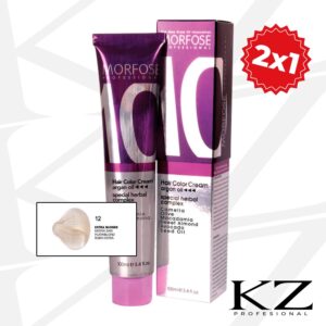 10 Hair Color Cream 100ml Extra Blonde 12 - Tinte de Cabello Profesional - MORFOSE