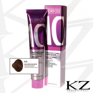 10 Hair Color Cream 100ml Intense Cappuccino Brown 6.73 - Tinte de Cabello Profesional - MORFOSE