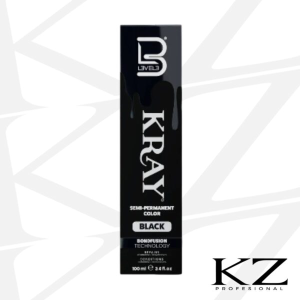 Semi-Permanente Color Black Kray 100ml - L3VEL3