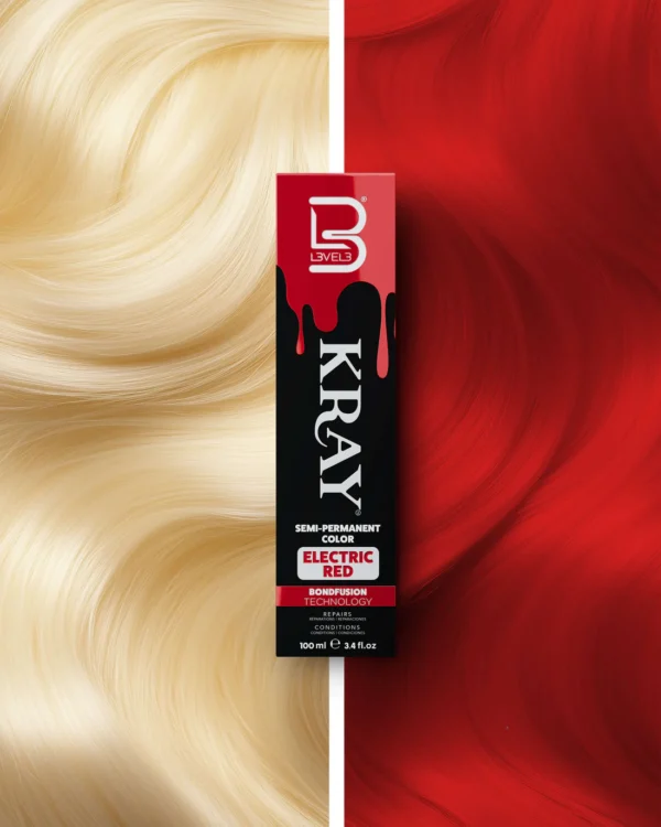 Semi-Permanente Color Electric Red Kray 100ml - L3VEL3 - Imagen 2